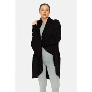 Fleece Lined Flowy Open Cardigan